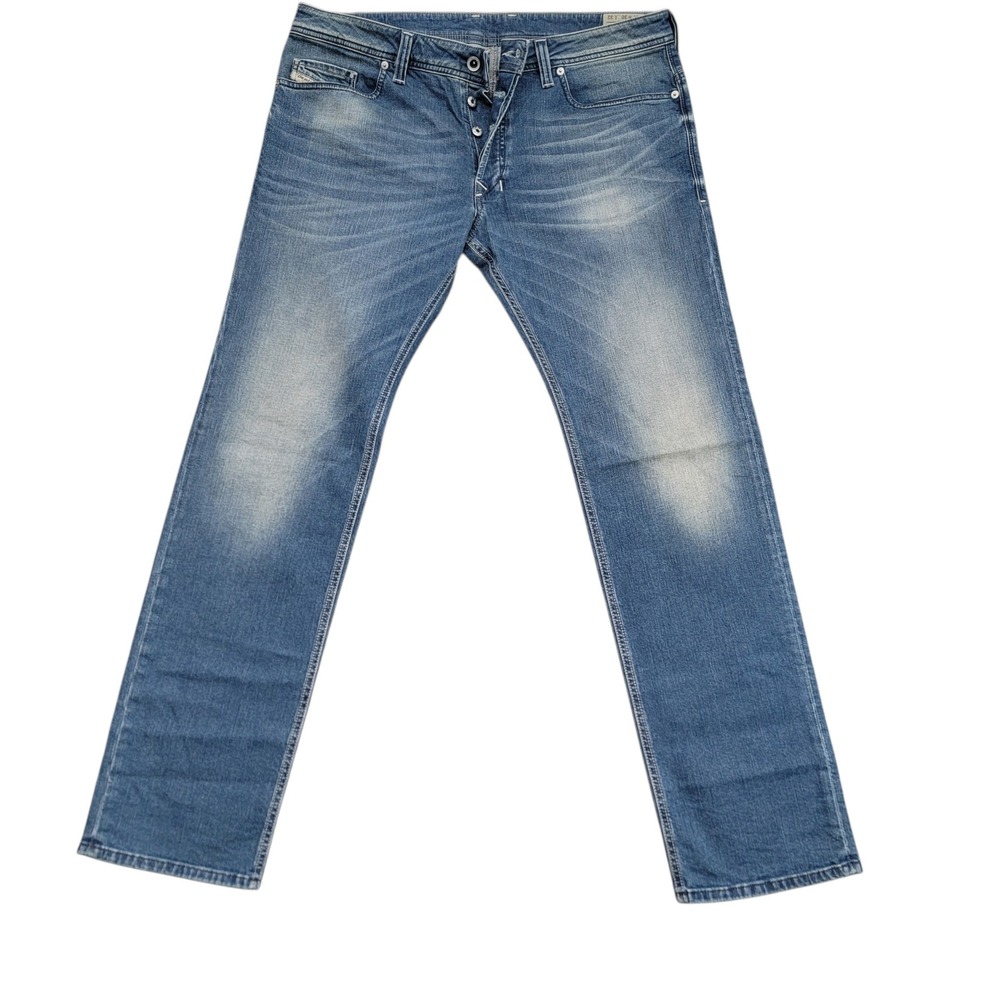 Diesel Safado Regular Slim Straight Jeans Mens 36x32 Blue Denim Button Fly 0850W